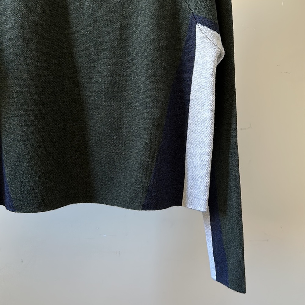 New LNDR Soft Vigilante 100% merino wool boxy cropped colorblock knit sweater - Picture 9 of 14